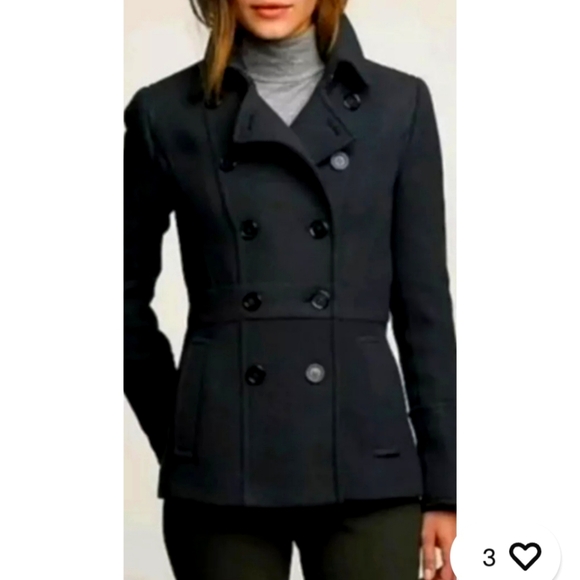 J. Crew Jackets & Blazers - J. Crew Peacoat Stadium Cloth by Nello Gori Black Wool Blend Women's 4P